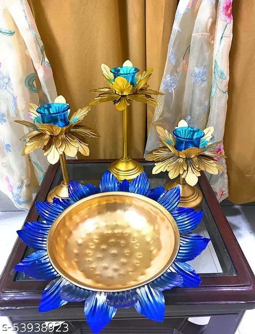 METAL DAZE LOTUS SHAPE DIWALI URLI POT FOR FLOATING FLOWER AND LOTUS LAMP