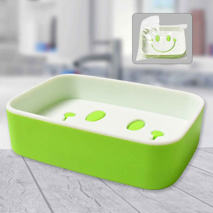 Portable Travel Home Box Cute Cartoons Smile Face Container Draining Holder Soap Dish ,Sabudani