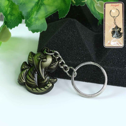 Ganesh Face Antique Black Metal Keychain (1 Pc)