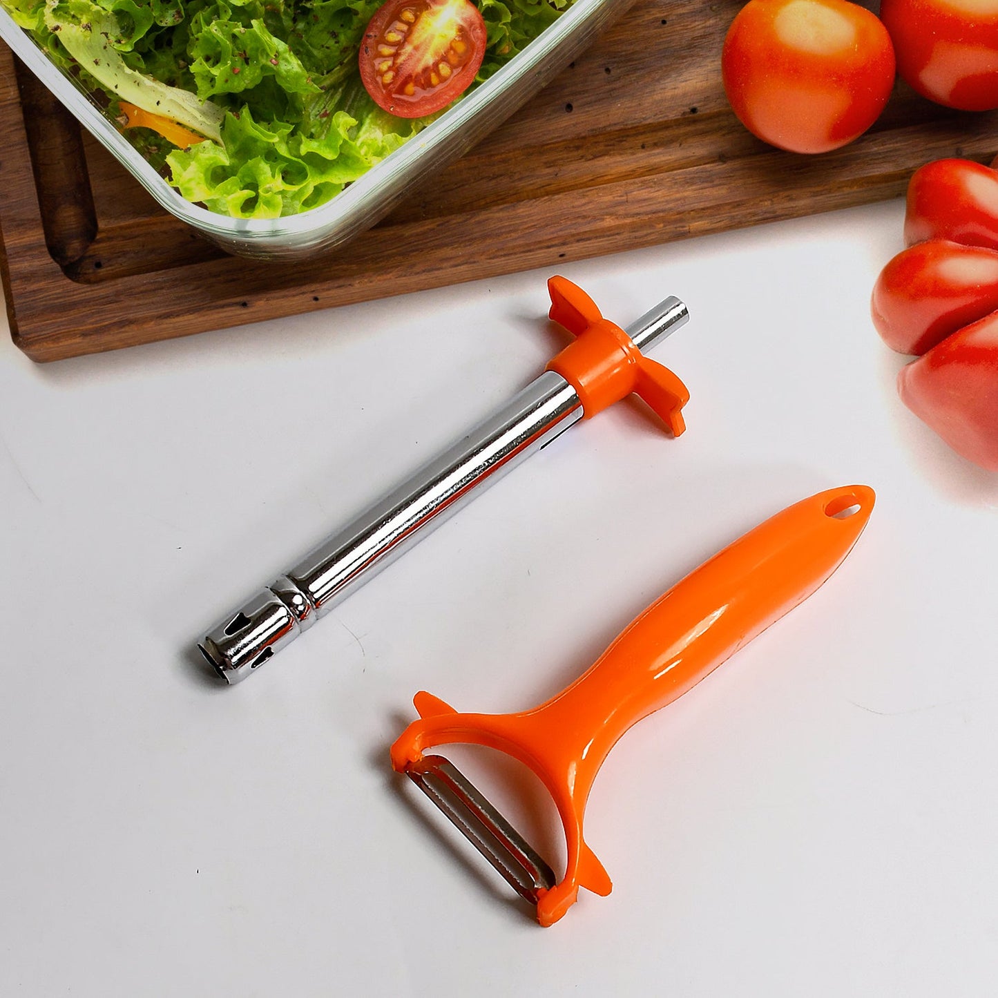 2 in 1 Kitchen Combo Lighter with Vegetable Cutter Peeler For Kitchen  (2 Pc Set)