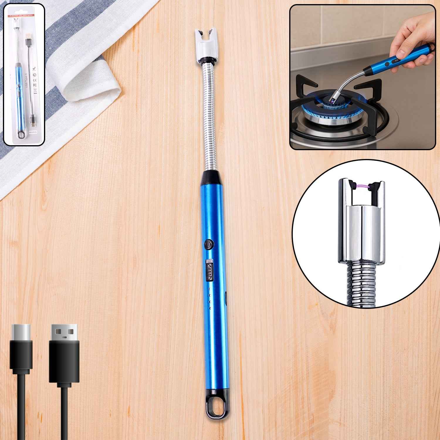 Electronic Smoking Plasma Lighters for Multipurpose Like Candles Grill BBQ (1 Pc / Mix Color)