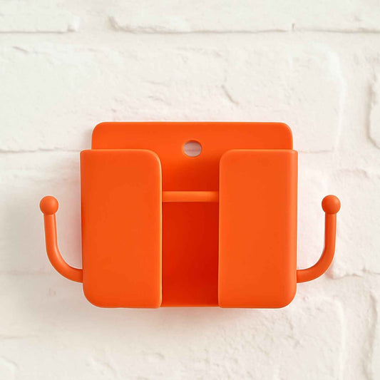 1 Pc Orange Wallmount Mobile Stand With Hook for and stuffs purposes.