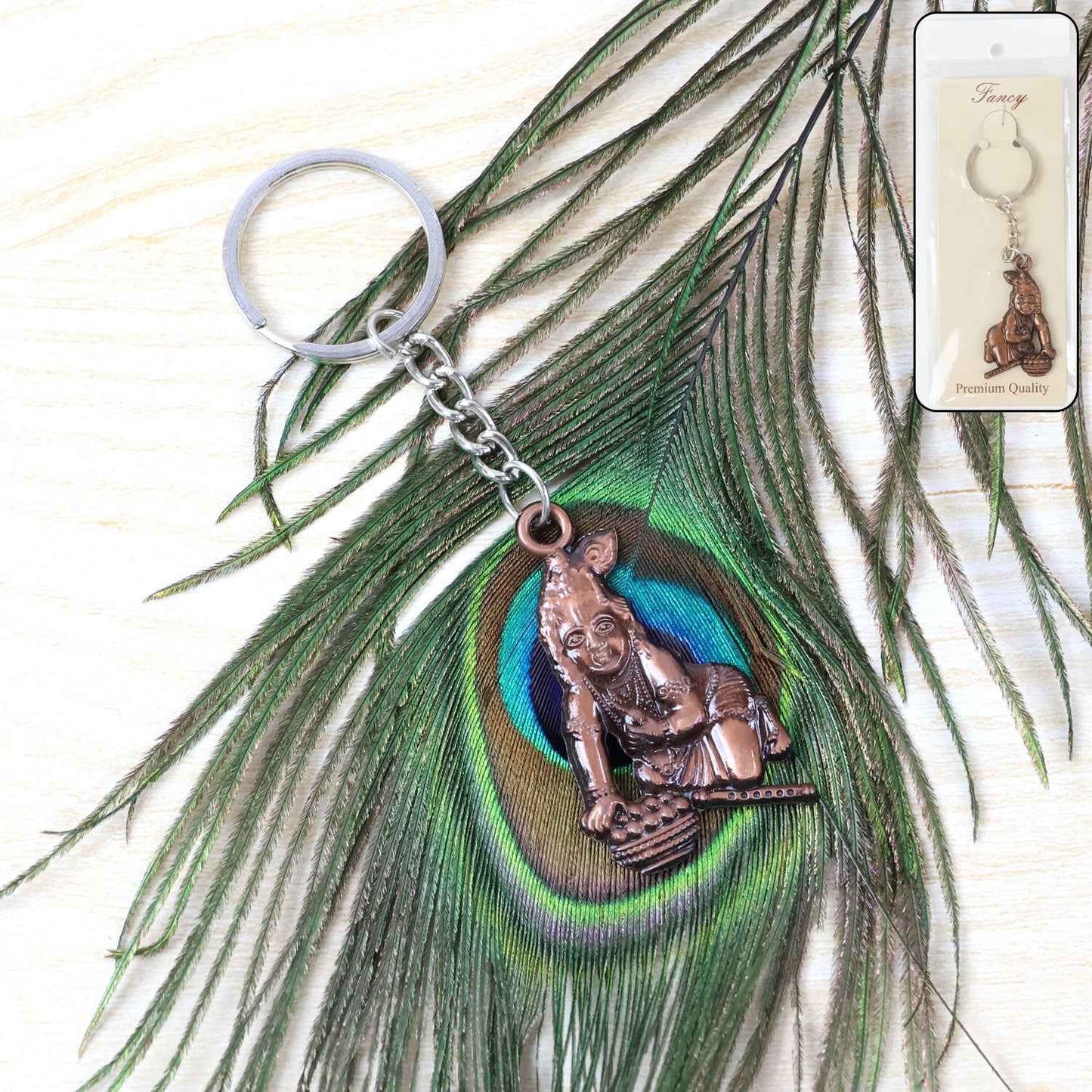 Bal Krishna Crawling Design Keychain (1 Pc)