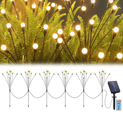 Solar-Powered Warm White Garden Ball Light Set