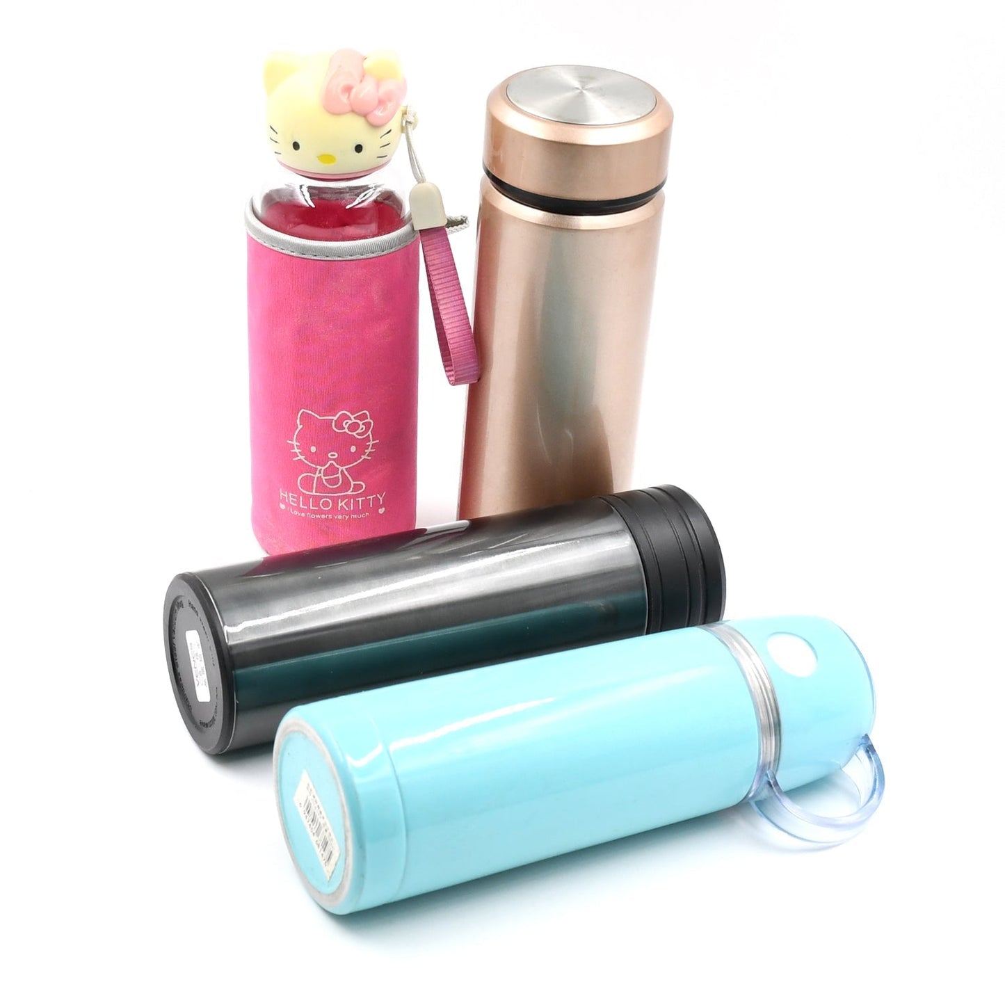 Stainless Steel Vacuum Bottle with Cup Lid Thermos for Hot Cold Drinks Travel Use 1 Pc