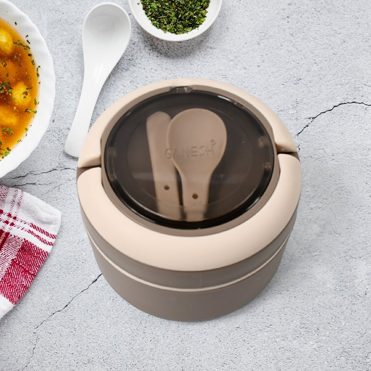 Cresta Food Insulated Airtight Leak-Proof Lunch Box with Spoon