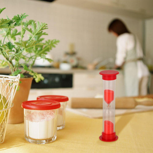 Plastic Hourglass Sand Timer Set – 3-Min Sand Clock for Kitchen, Office & Kids (5 Pc)