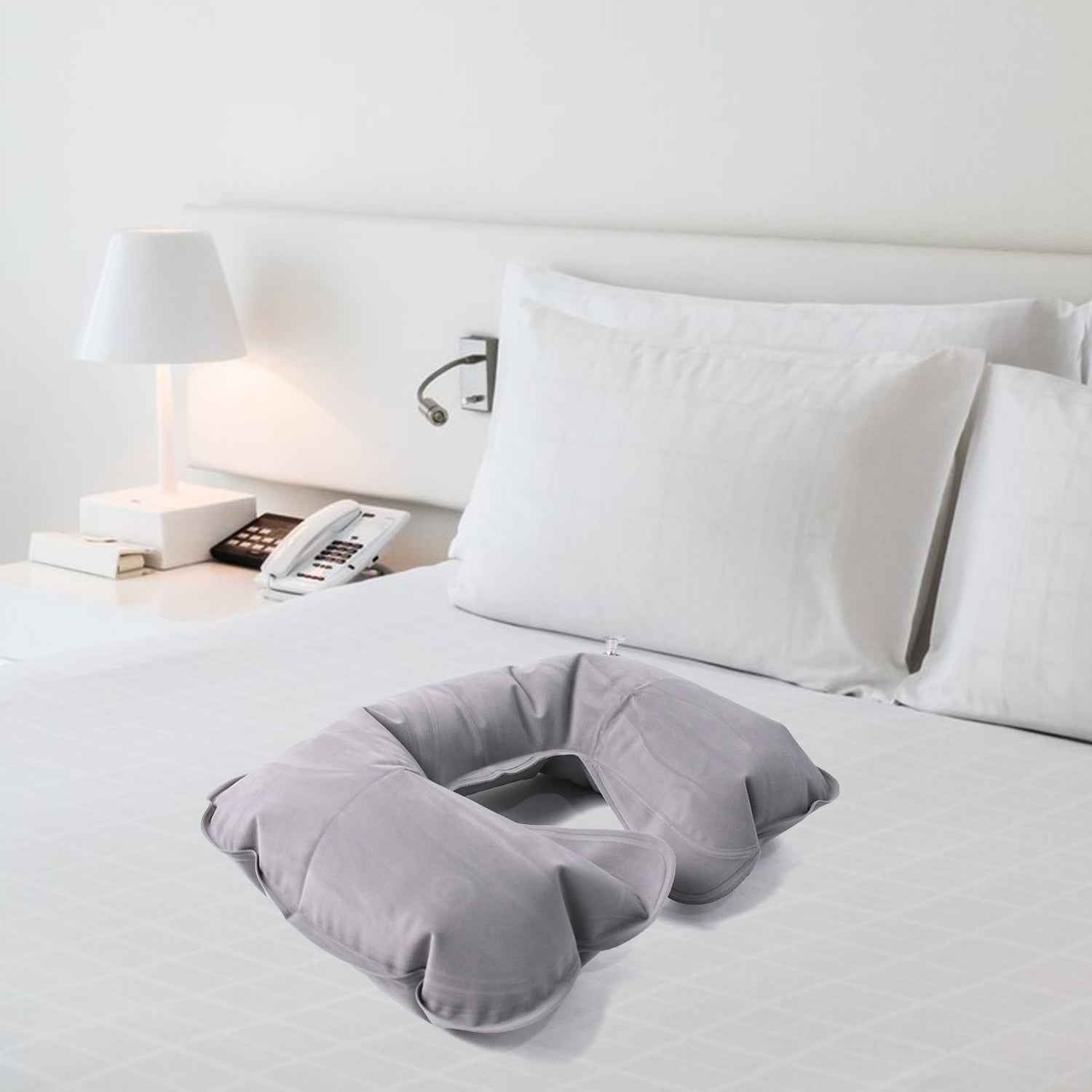 Inflatable & Foldable, Pillow U Shape Air Cushion Travel Pillow (1 Pc / Mix Color)