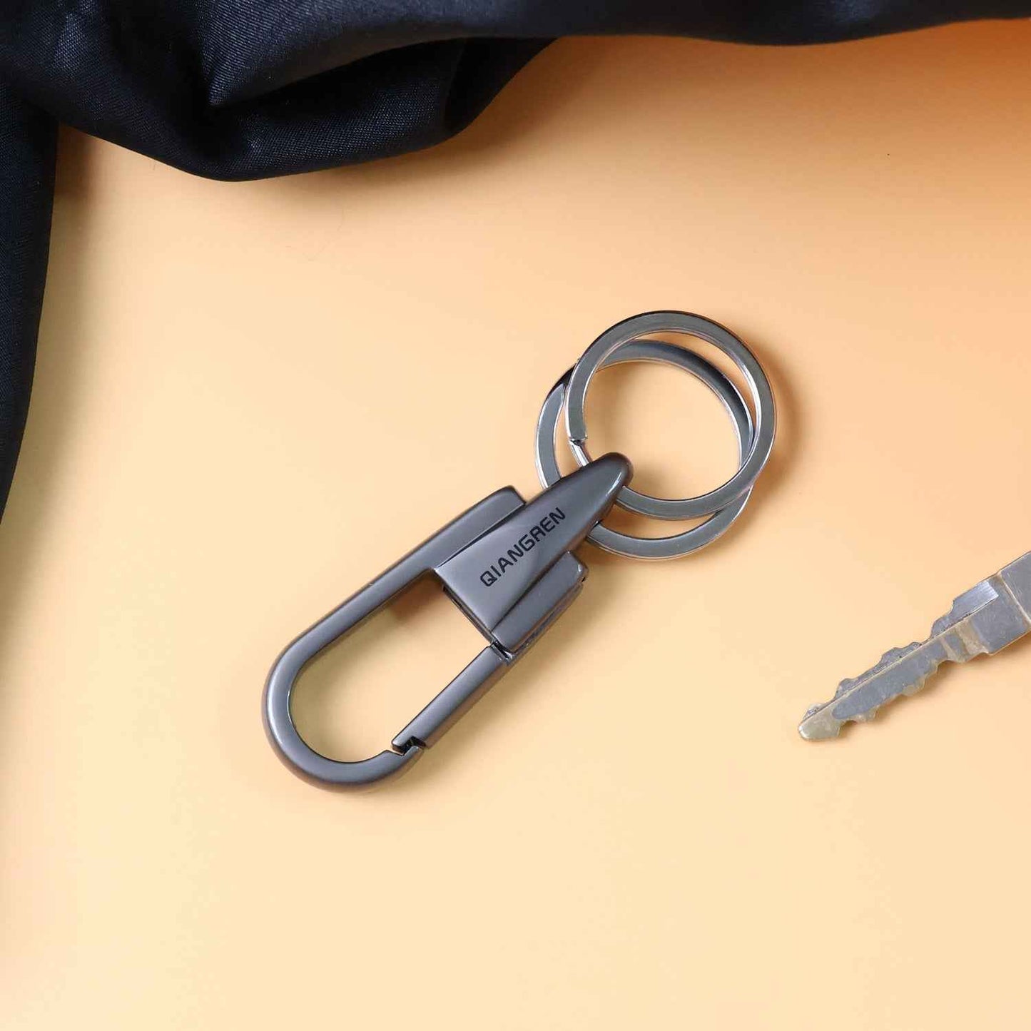 Dual-Ring Carabiner Key Holder - (1 Pc)