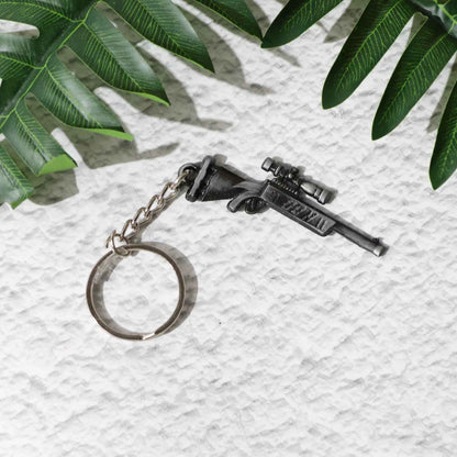 Premium Metal Rifle Gun Shape Keychain (1 Pc)