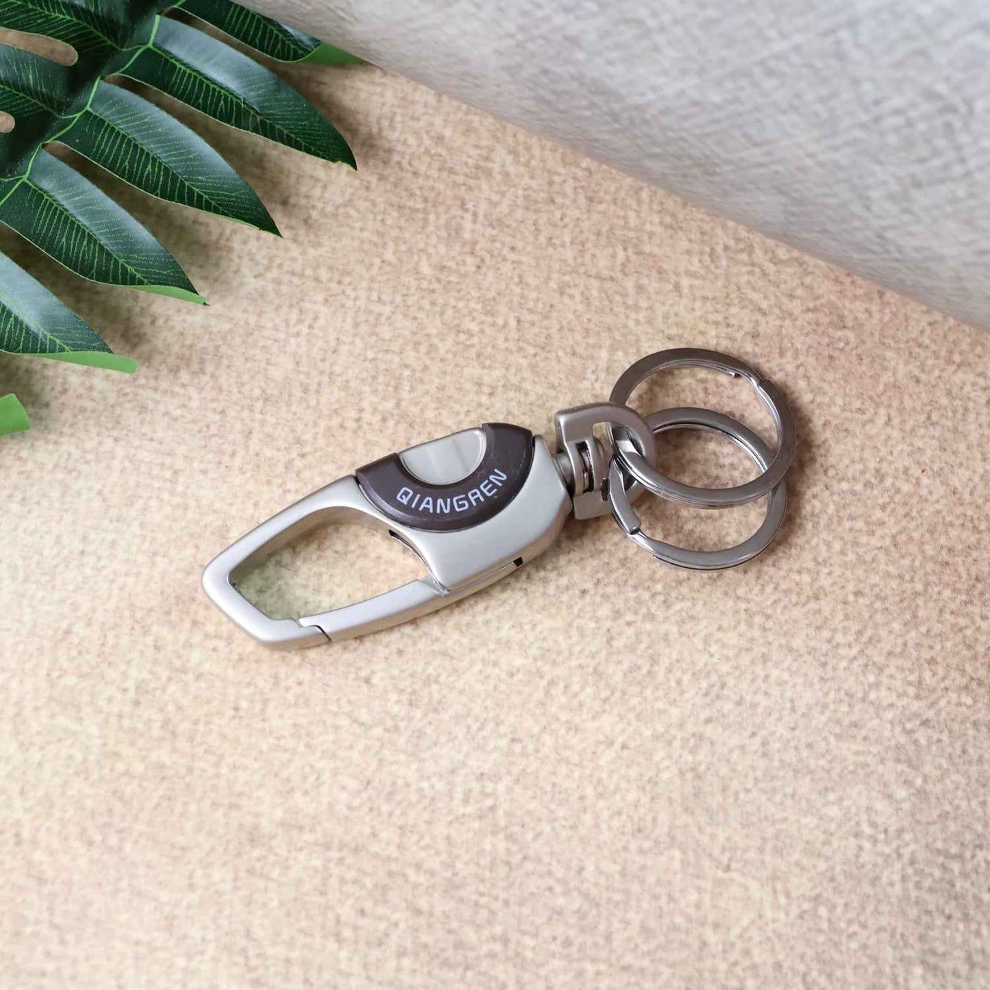 Dual-Ring Carabiner Key Holder - (1 Pc)