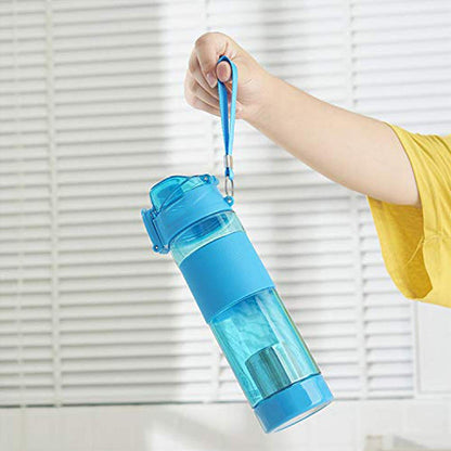 Alkaline Water Bottle with Food Grade Plastic, Stylish & Portable (Particulates Not Included)