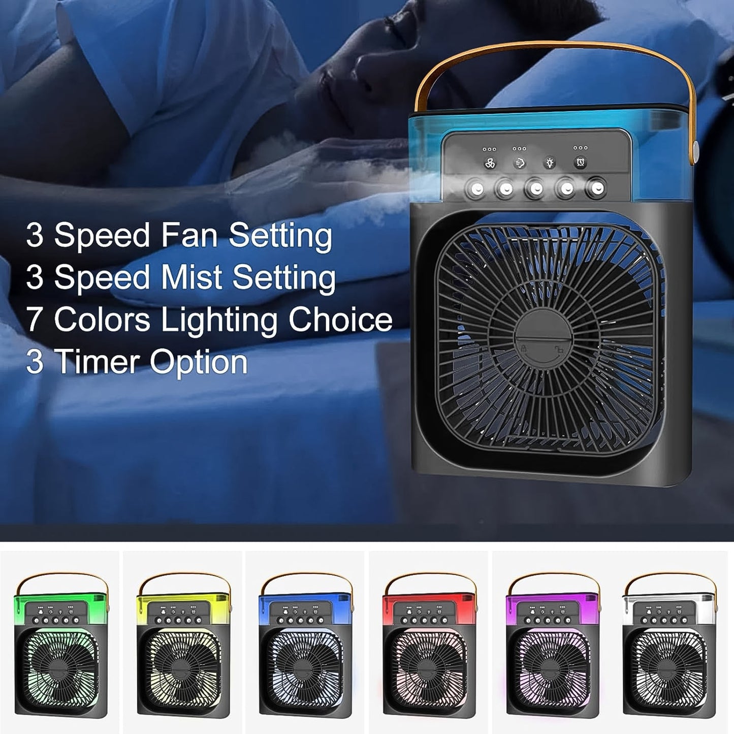 Portable USB Powered Mini Cooling Fan (1 Pc)