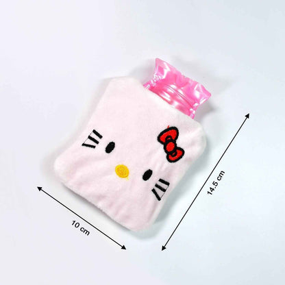 White Hello Kitty Small Hot Water Bag – Pain Relief for Neck, Shoulder, Hand & Feet, Menstrual Cramps Warmer