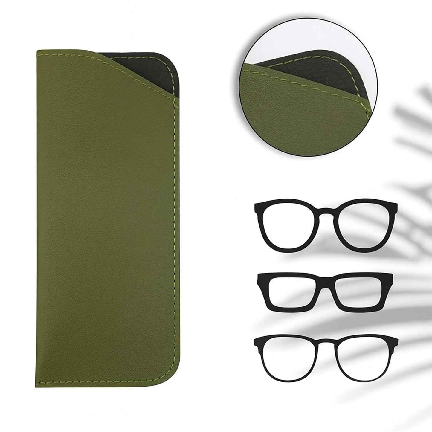 Slim PU Leather Glasses Sleeve - (1 Pc)