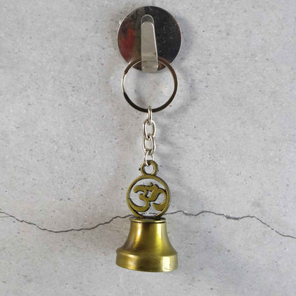 Om Symbol Temple Bell Metal Keychain (1 Pc)
