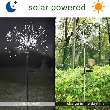 Solar Firework LED Garden Stake Light - (1 Pc)