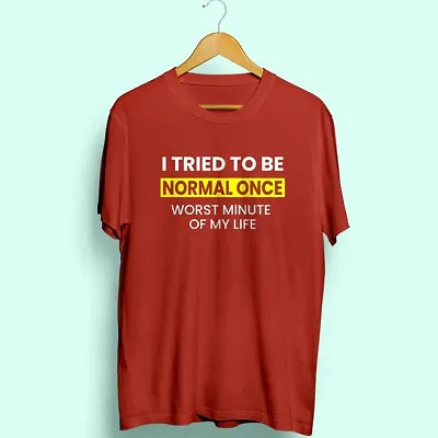 normal once red t-shirt