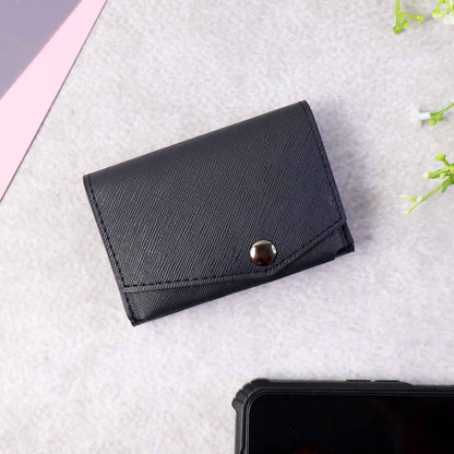 Premium Compact Multi-Card Wallet with Secure Snap Closure