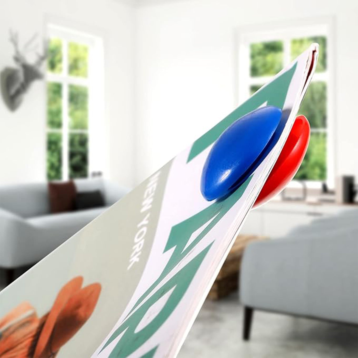 Click Stick Red Magnet Buttons