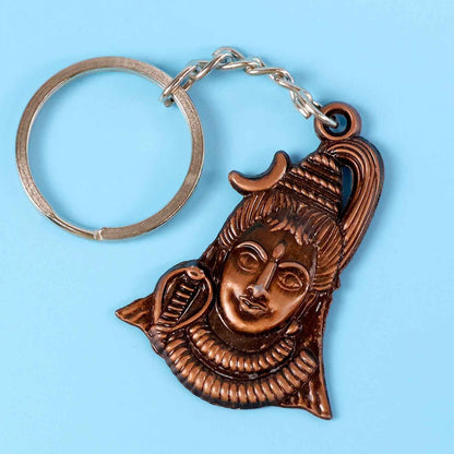 Lord Shiva Face Antique Finish Keychain (1 Pc)