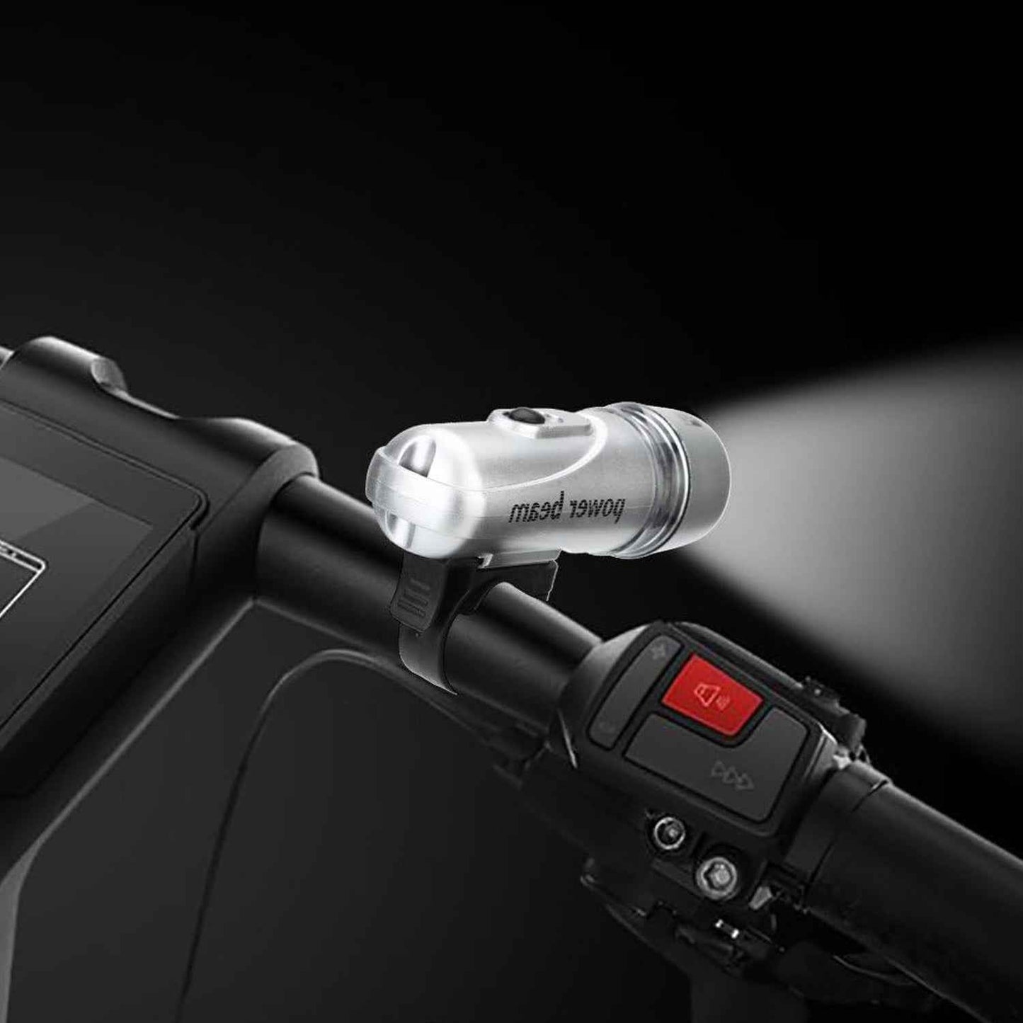 Power Beam LED Bicycle Headlight - (1 Pc)