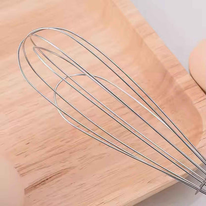 Stainless Steel Manual Milk Frother Egg Whisk Free Egg Separator (1 Pc)