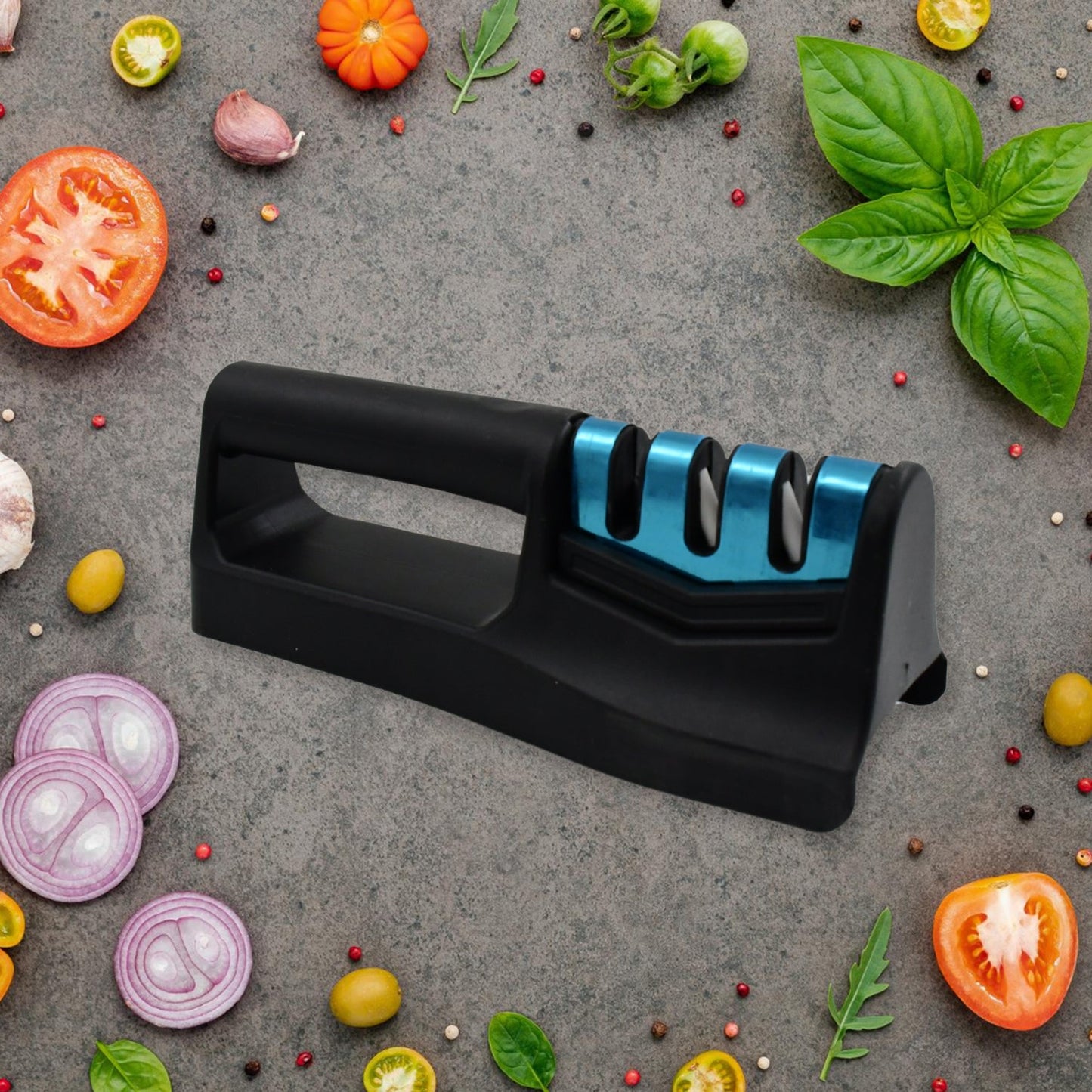 Kitchen Knife Sharpener – Handheld Chefs & Serrated (1 Pc, Chopper Not Included)