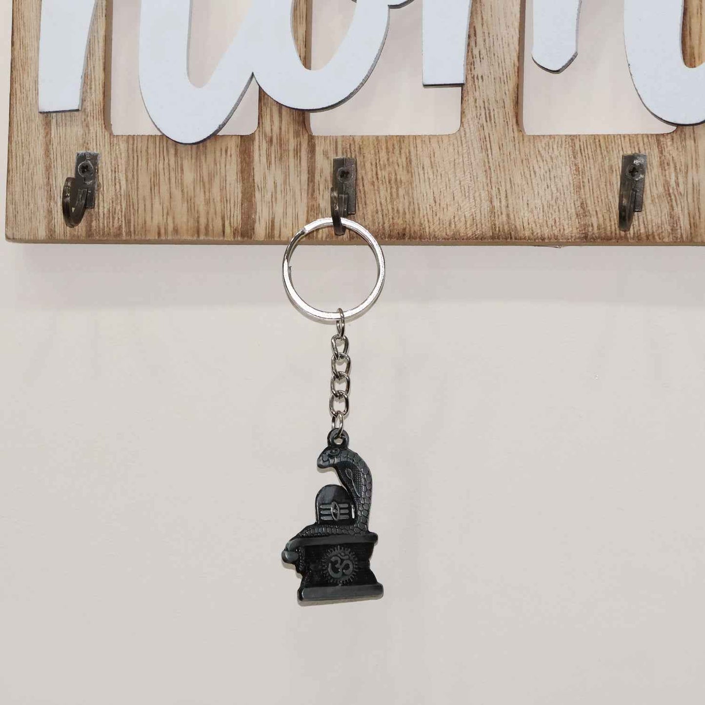 Shivling Trishul Metal Keychain Set (5 Pc Mix Design)