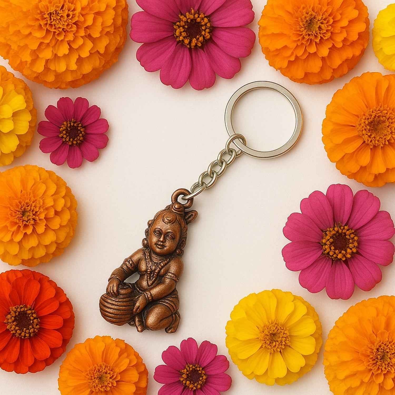 Bal Krishna Crawling Design Keychain (1 Pc)