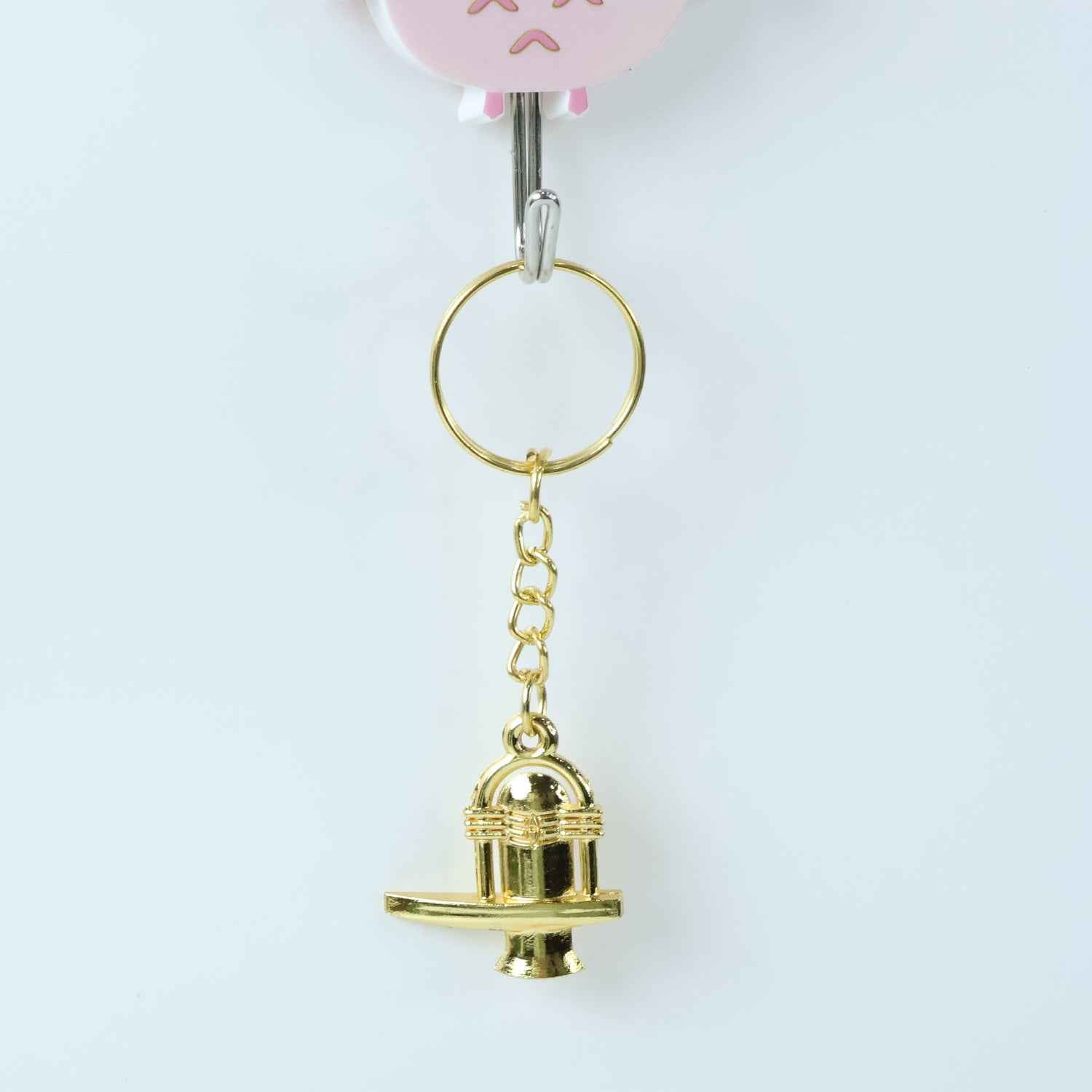 Shivling Golden Metal Keychain (1 Pc)