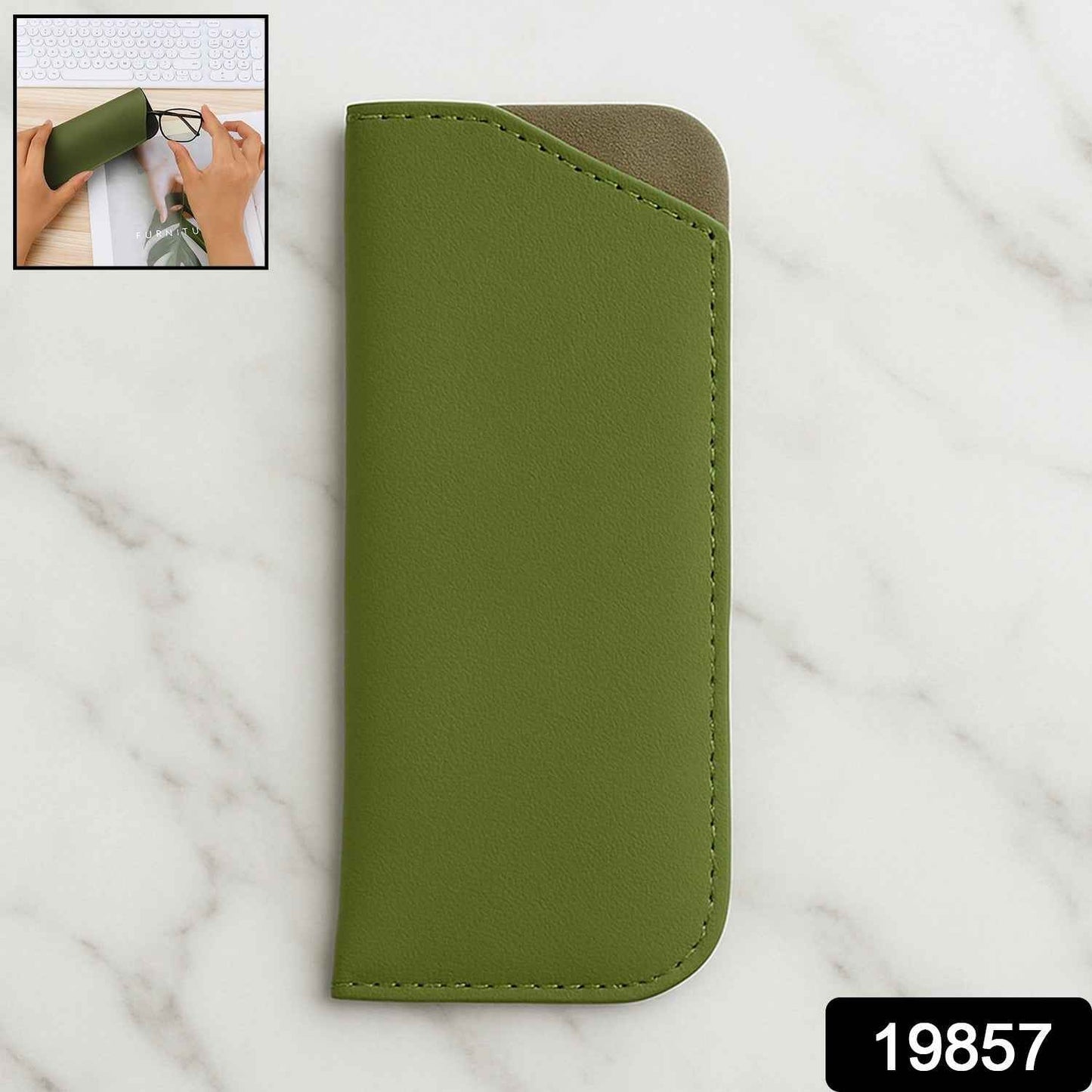 Slim PU Leather Glasses Sleeve - (1 Pc)