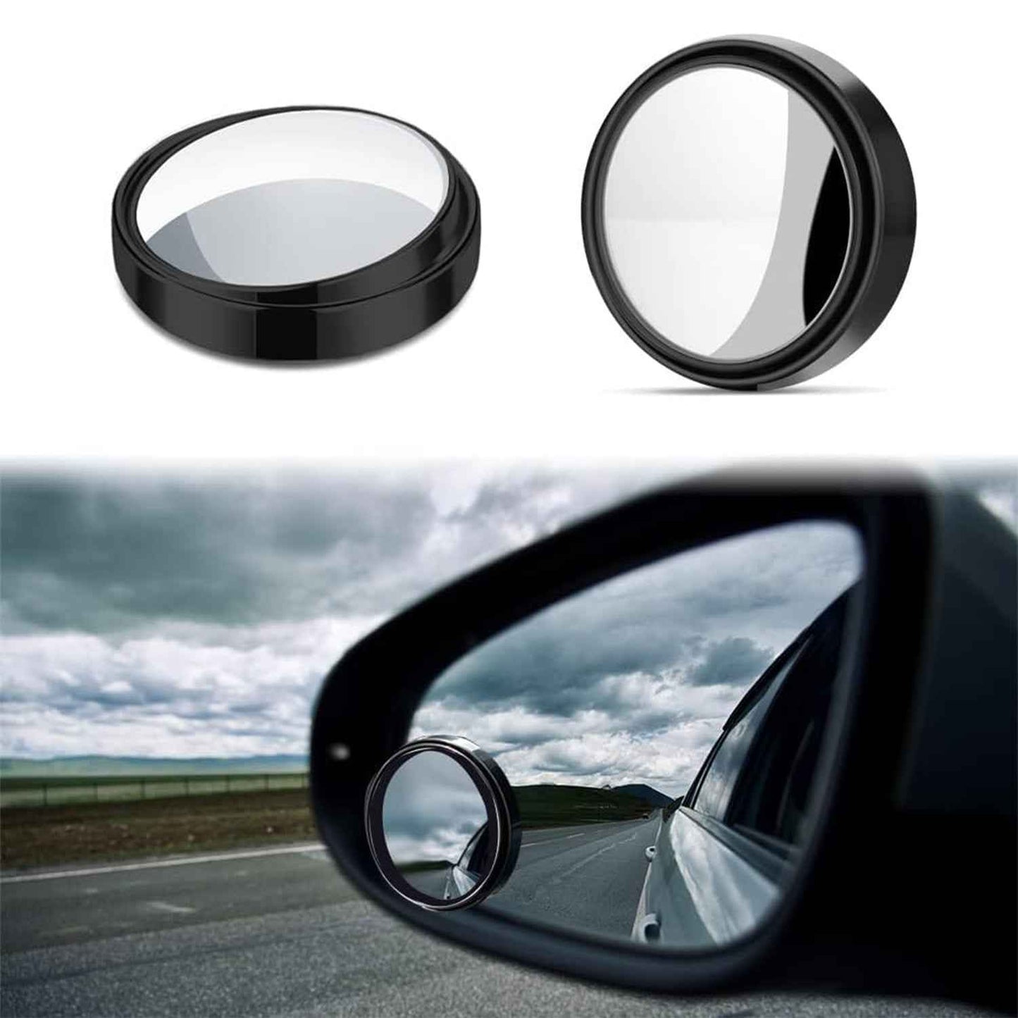Car Blind Spot Side Mirror Round HD Glass Blind spot Mirror Rear View Mirror (2 Pcs Set)