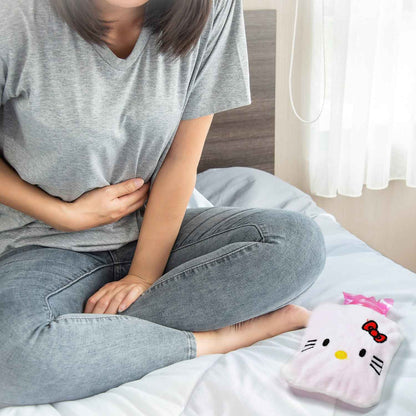 White Hello Kitty Small Hot Water Bag – Pain Relief for Neck, Shoulder, Hand & Feet, Menstrual Cramps Warmer