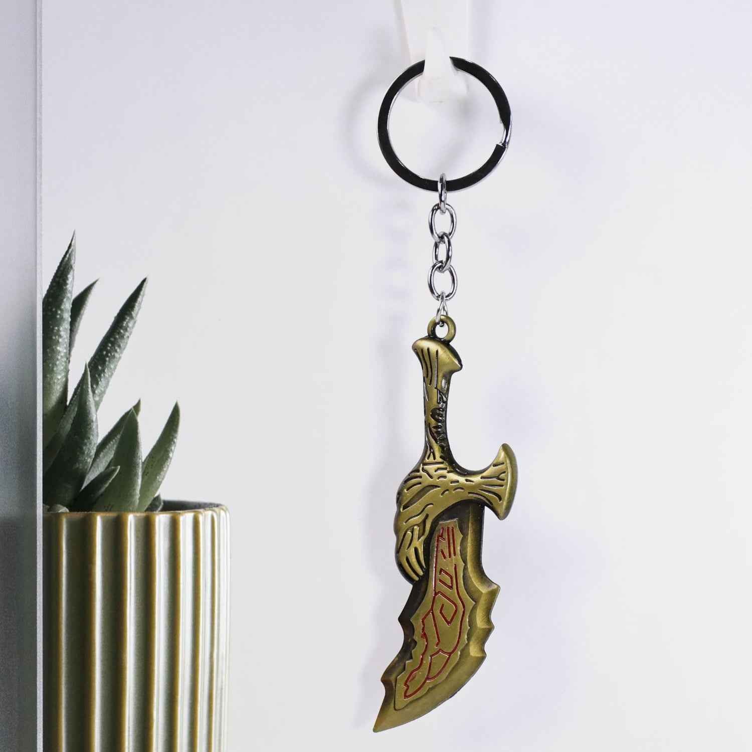 Metal God of War Keychain (1 Pc)