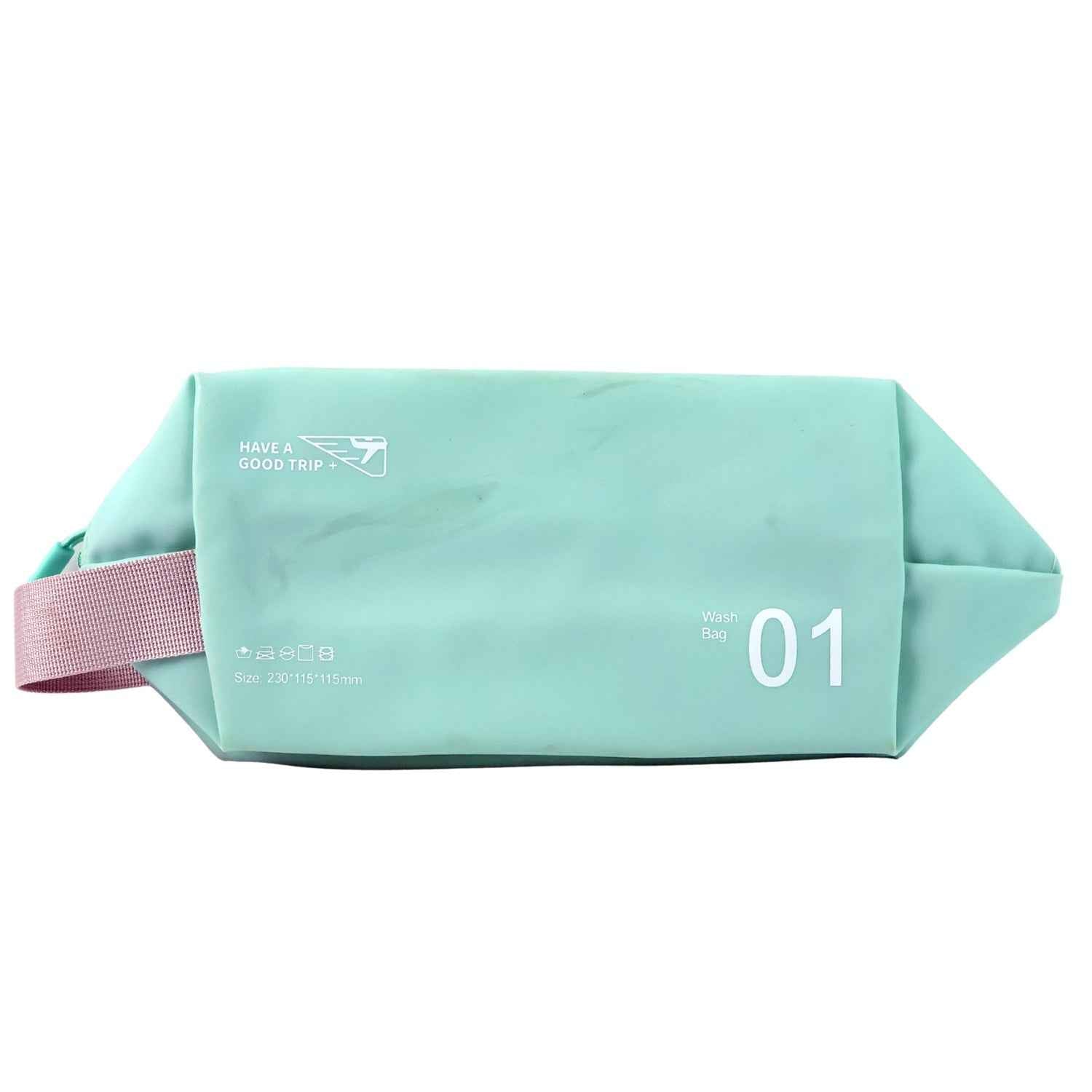 Waterproof Travel Toiletry Wash Bag /  Pouch with Zipper Side Handle - (1 Pc)