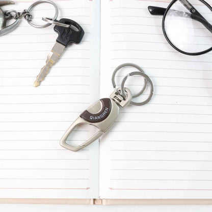 Dual-Ring Carabiner Key Holder - (1 Pc)