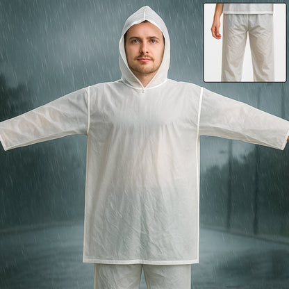 Full-Body Rain Suit – Jacket & Pants Set Fashion Portable Adult Rain Coat (1pc)