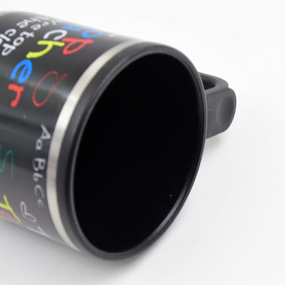 Stainless Steel Insulated Travel Mug - Double-Walled Vacuum Cup Lid & Handle, Tumbler