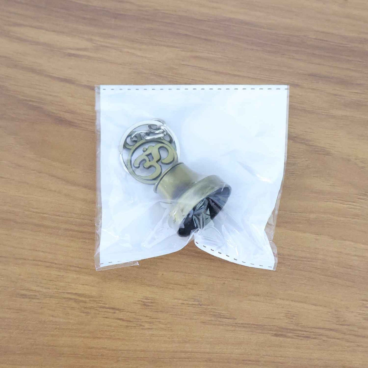 Om Symbol Temple Bell Metal Keychain (1 Pc)