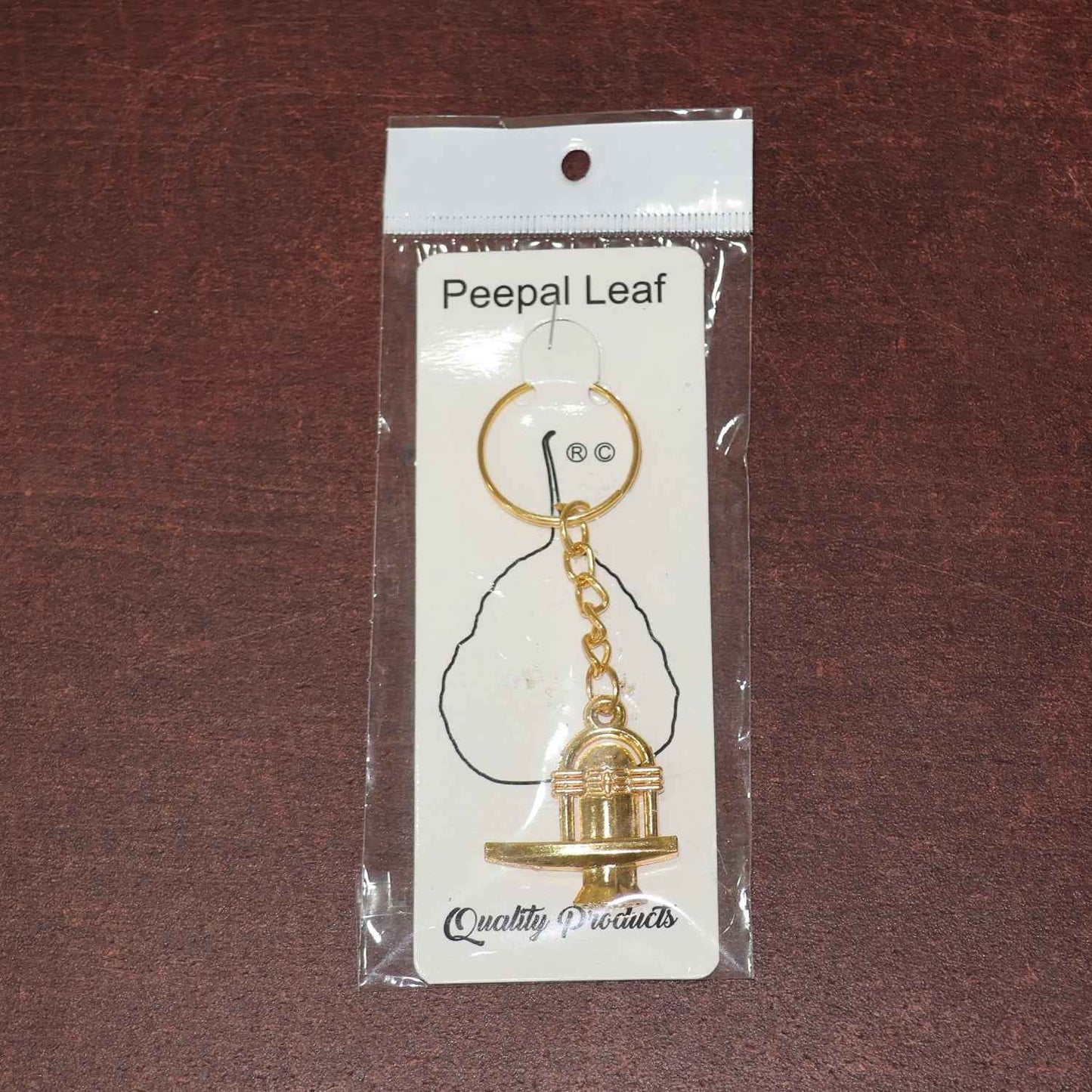 Shivling Golden Metal Keychain (1 Pc)