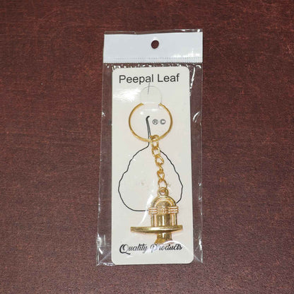 Shivling Golden Metal Keychain (1 Pc)