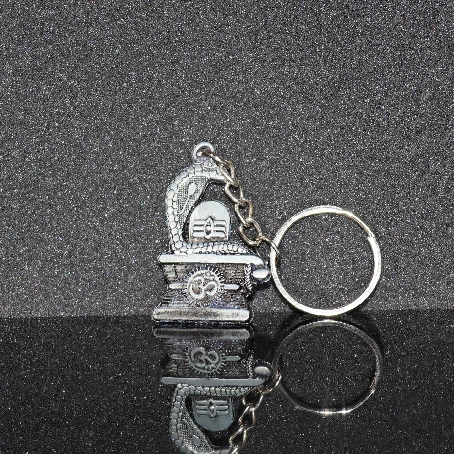 Shivling Trishul Metal Keychain Set (5 Pc Mix Design)