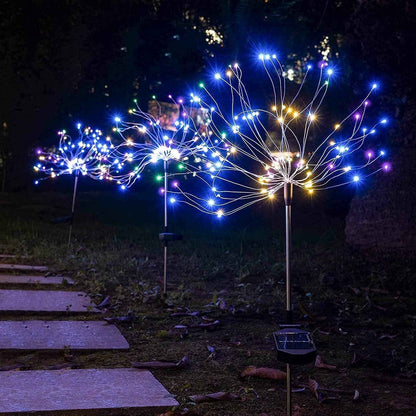 Solar Firework LED Garden Stake Light - (1 Pc)