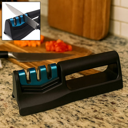 Kitchen Knife Sharpener – Handheld Chefs & Serrated (1 Pc, Chopper Not Included)
