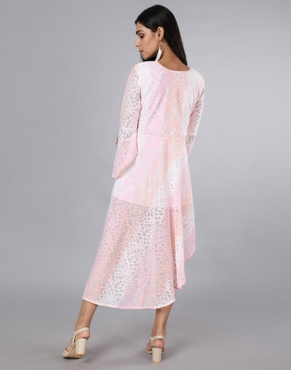 Peach Coloured Net Russell Net Dress