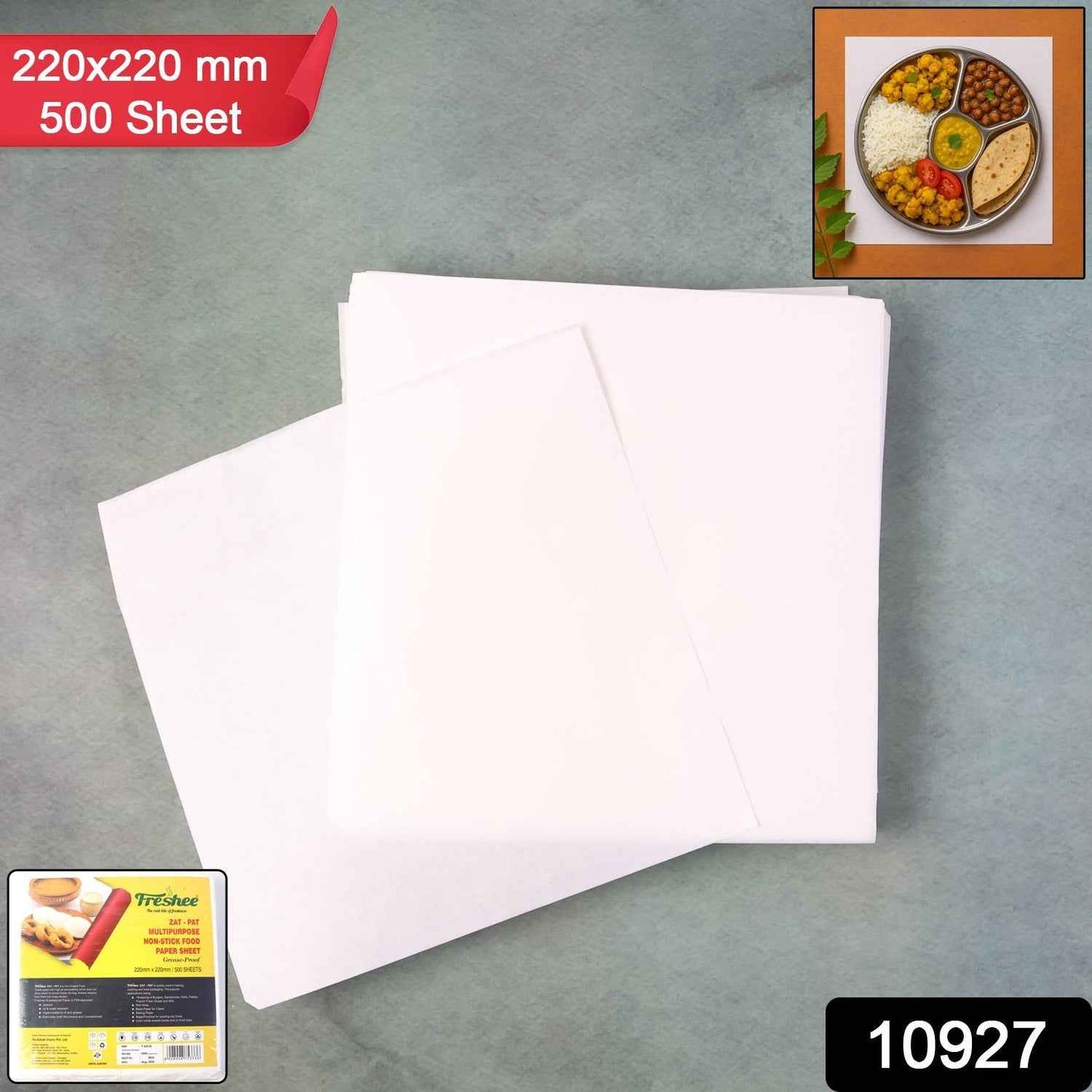 Zat-Pat Multipurpose Non-Stick Food Paper Sheets – 220 × 220 mm, 500 Sheets