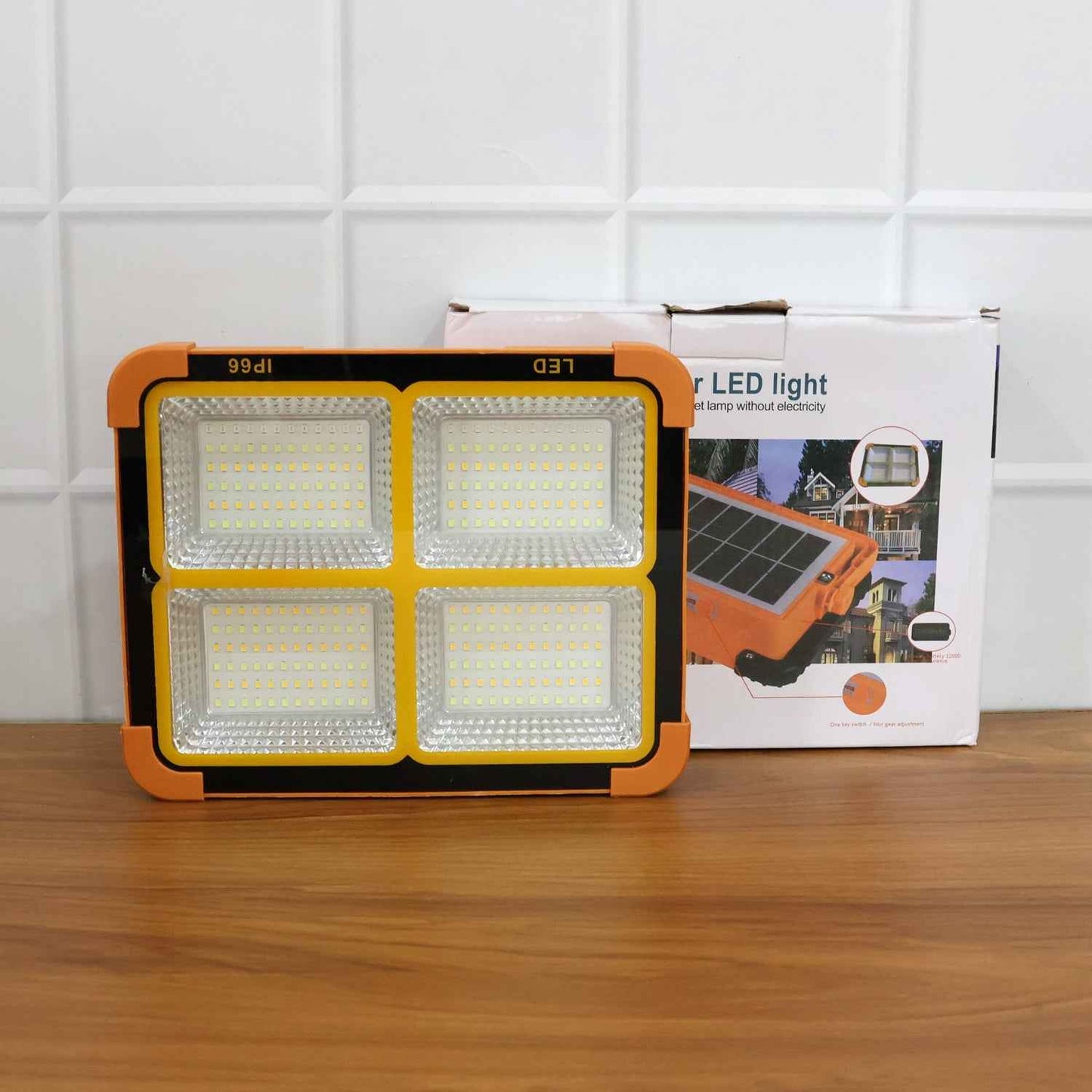 High-Brightness Solar LED Flood Light with Power Bank (1 Pc)