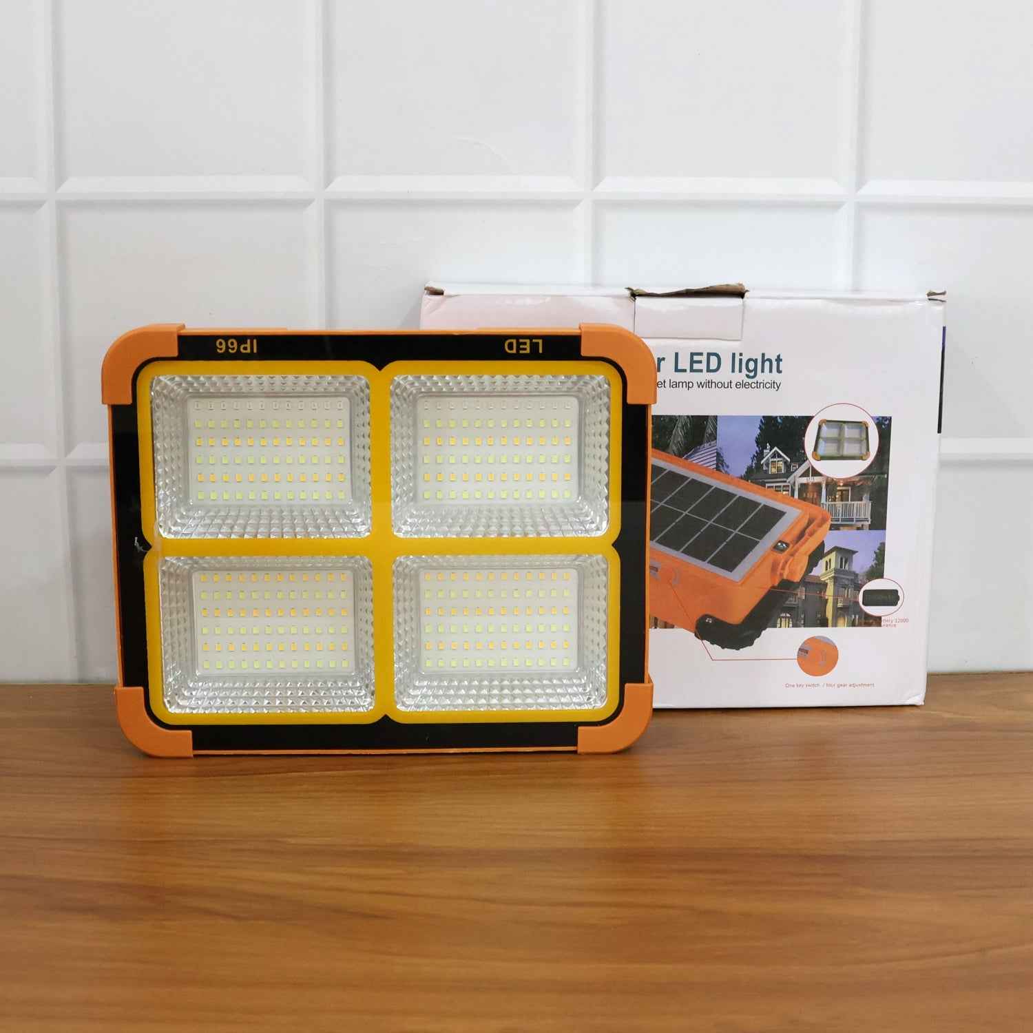 High-Brightness Solar LED Flood Light with Power Bank (1 Pc)