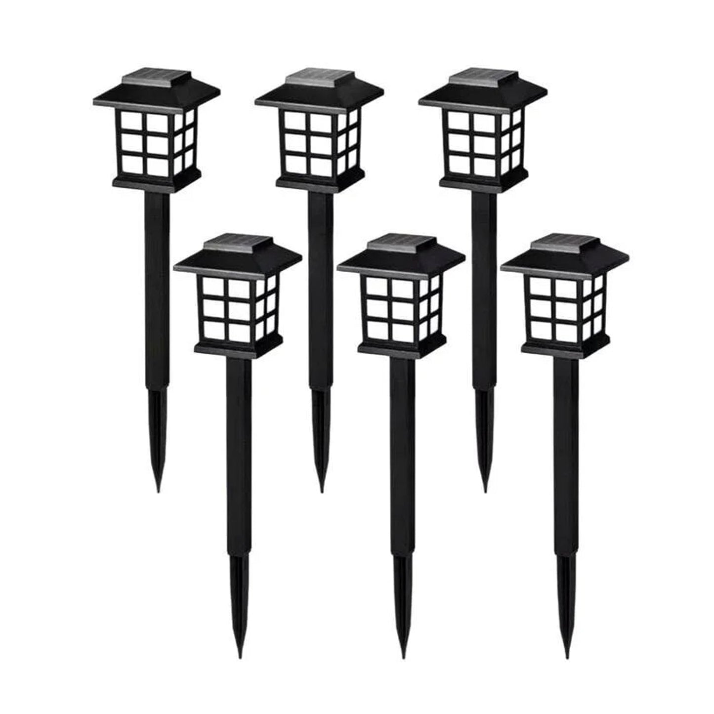Big Solar Outdoor Lights, 6 Pack Waterproof Solar Pathway Lights, 10 Hrs Long-Lasting LED Landscape Lighting Solar Garden Lights, Solar Lights for Walkway Path Driveway Patio Yard & Lawn (6 Pc Set)
